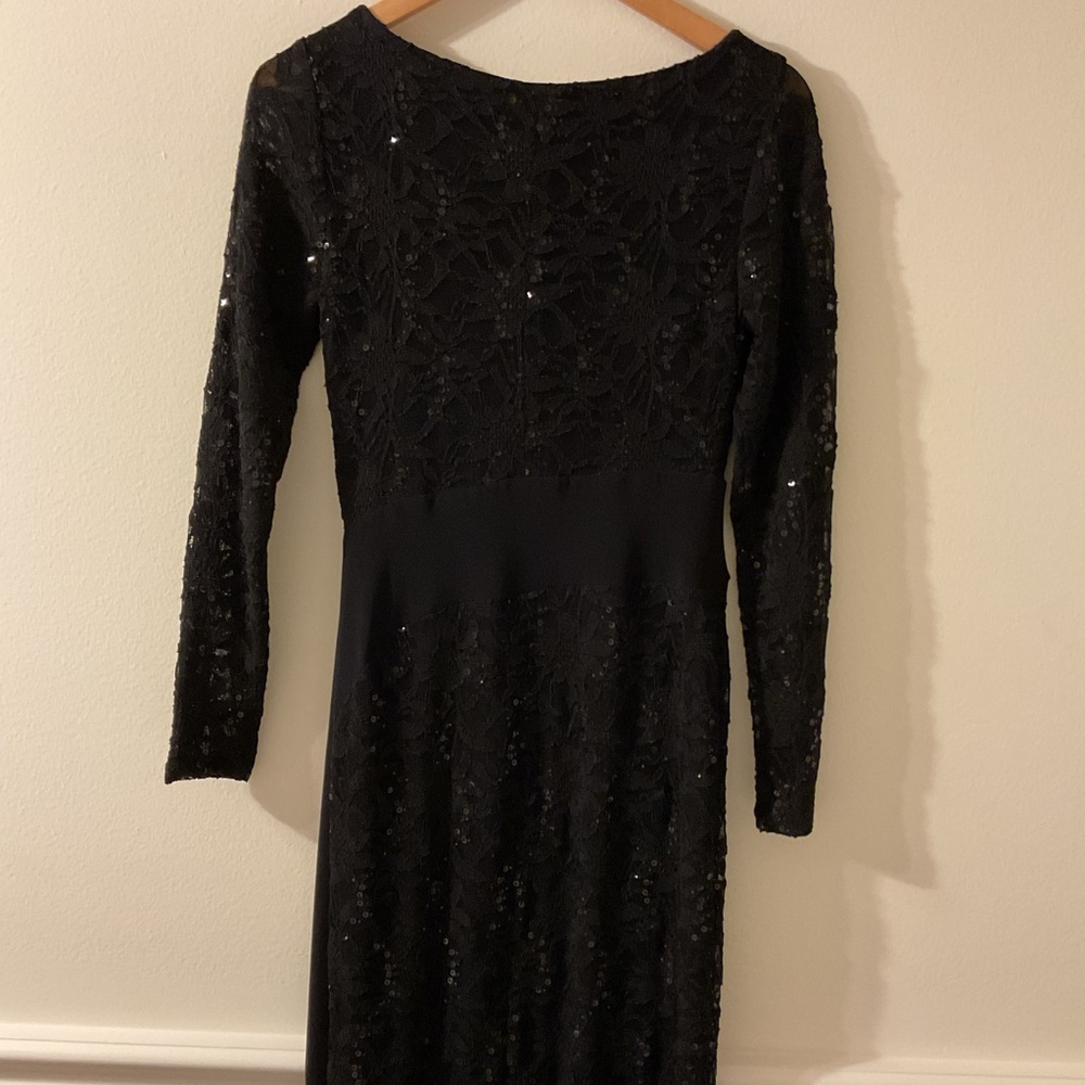Lauren Ralph Lauren Black Sequin maxi evening dress